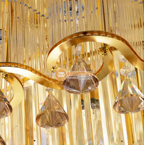 Đèn ốp trần pha lê đẹp treo phòng khách CM221-12